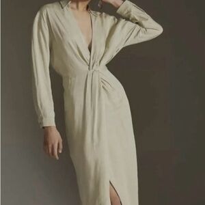 Anthropologie Graziella Twist Waist dress